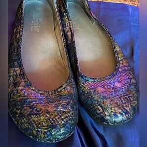 Alegria Colorful Shiny Patterned Flats